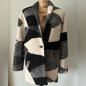 Astr Black and Cream Teddy Jacket